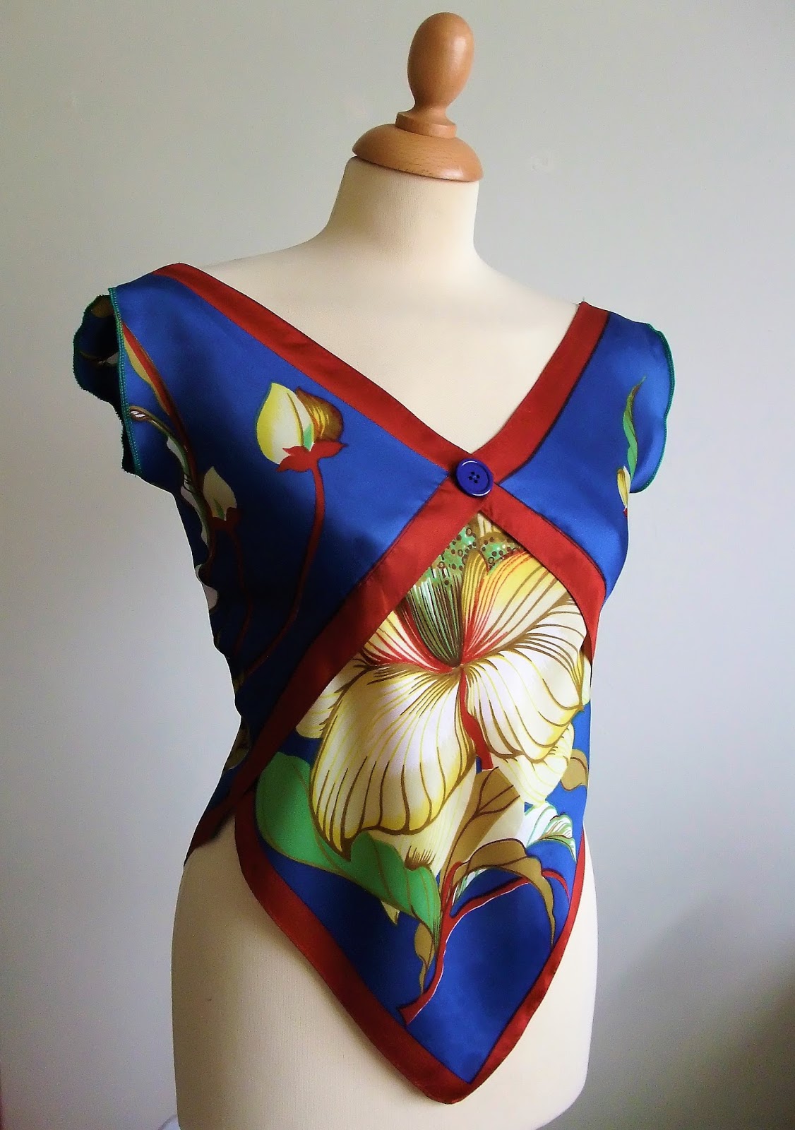 Refashion Coop Vintage Scarf Refashion 1 Bias Cut Scarf Top