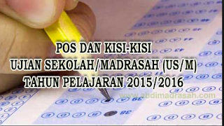 KISI-KISI UJIAN SEKOLAH/MADRASAH PADA SEKOLAH DASAR TAHUN PELAJARAN 2015/2016