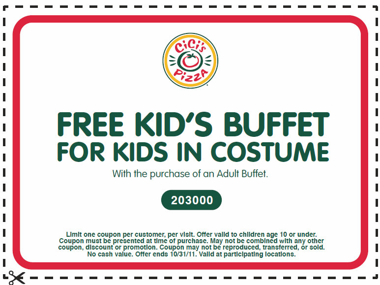 Barbara #39 s Beat: Kids in costume eat free Cici #39 s Pizza Barbara #39 s Beat: Kids in costume eat free Cici #39 s Pizza