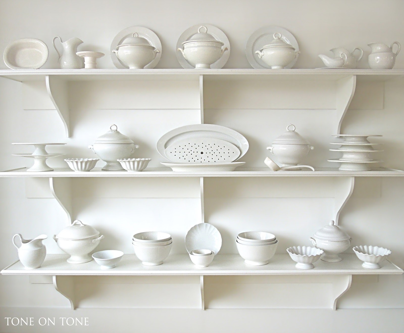 tone on tone ironstone harmony in white