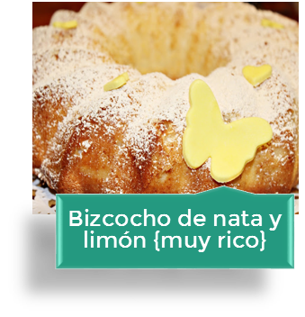 BIZCOCHO DE NATA (crema de leche) Y LIMÓN {MUY RICO}