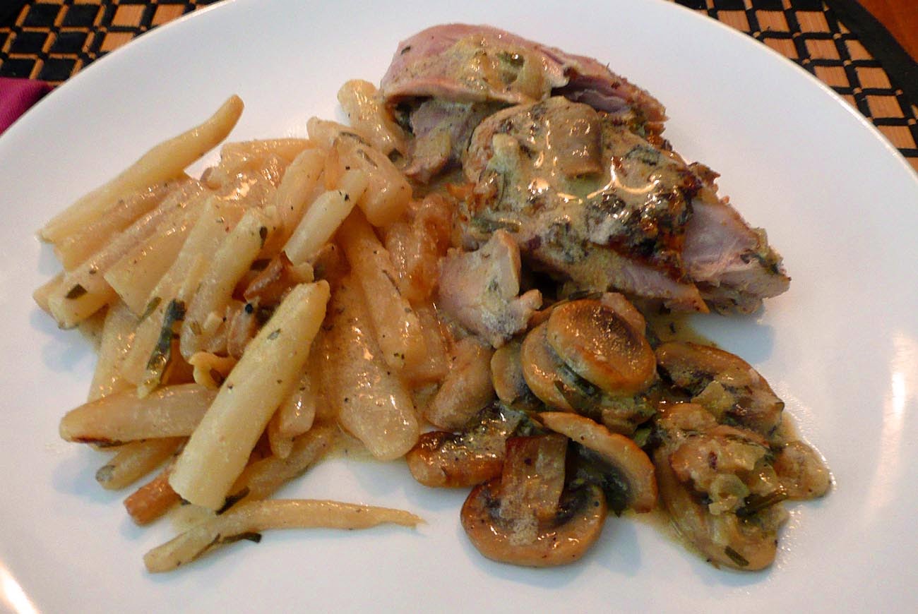 Living the life in SaintAignan Tarragon turkey with salsify roots