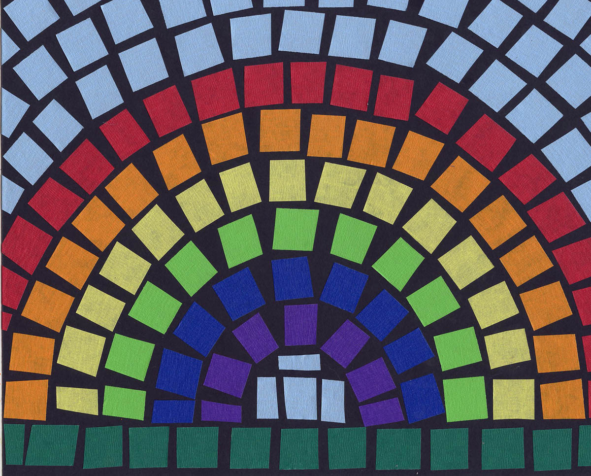 Mosaic Rainbow - Art Projects for Kids