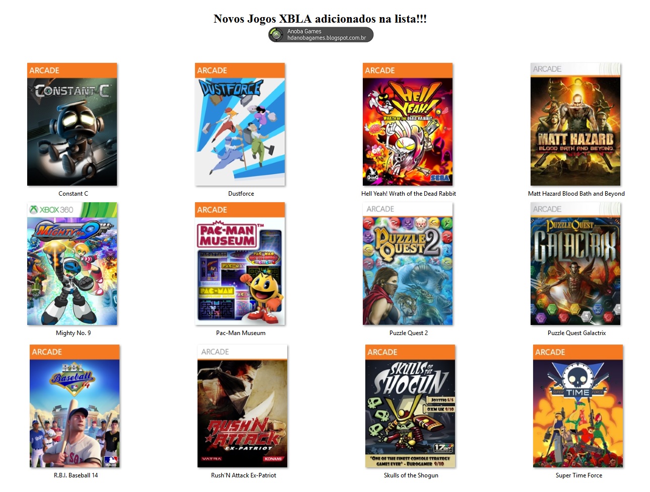 HD PARA XBOX 360 RGH / JTAG Novos Jogos Xbla adicionados na lista.