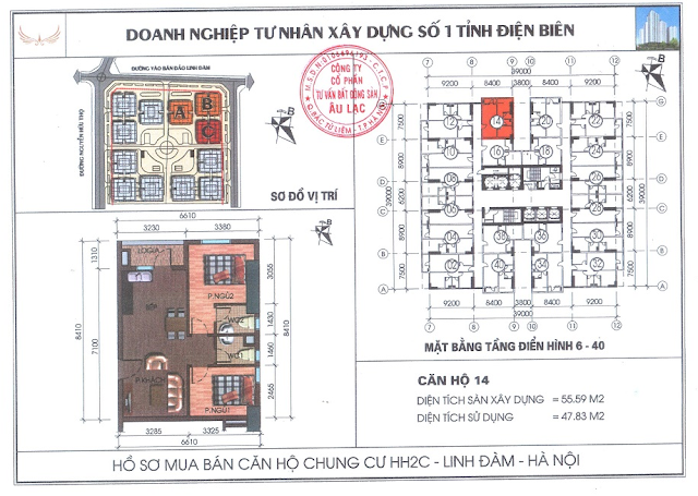thiết kế căn hộ 14 HH2C Linh Đàm
