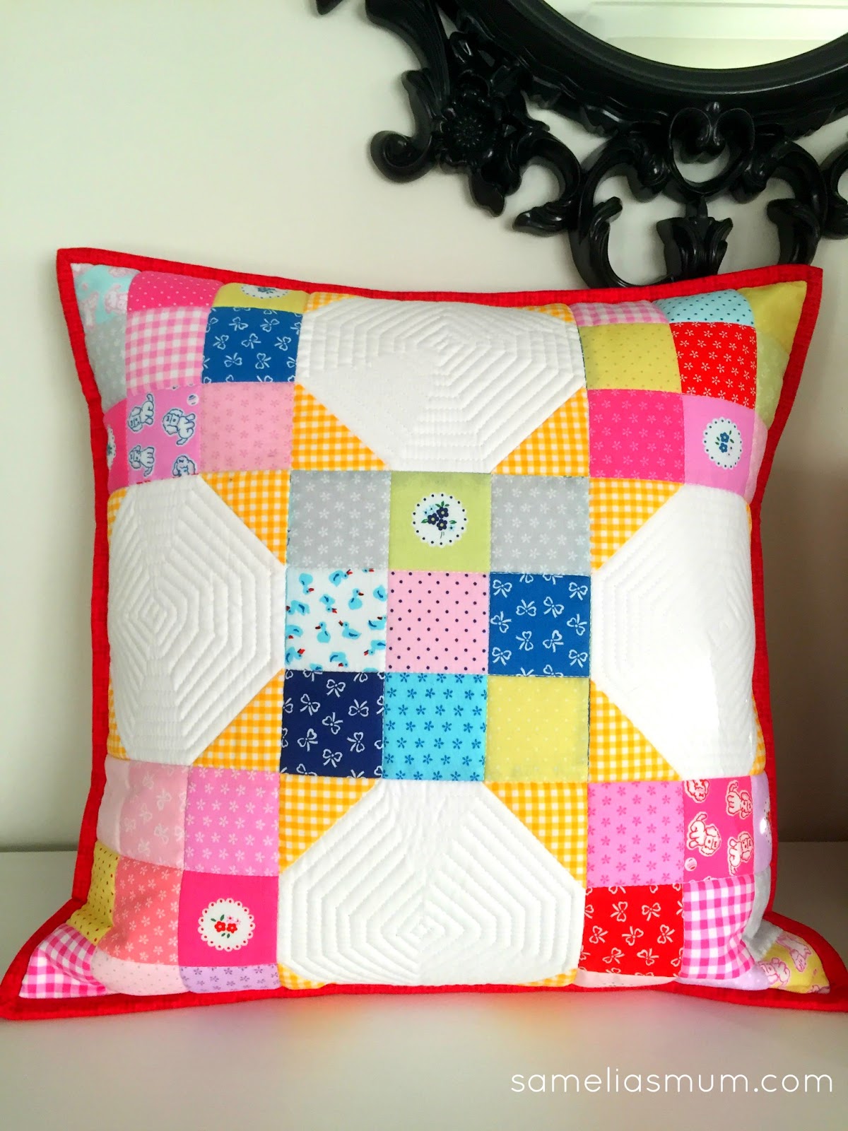 Strawberry Biscuit Patchwork Pillow Tutorial Samelia S Mum