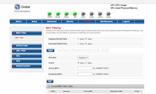 Globe MAC Filter Globe MAC Filter