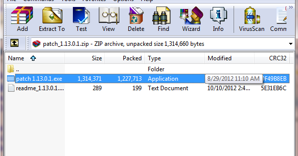 Patch folder. Patch folder