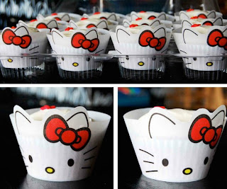 Hello Kitty face cute cupcake holder