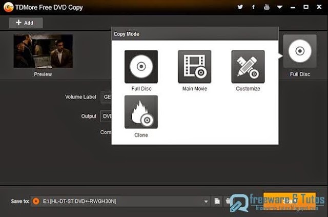 TDMore Free DVD Copy : un logiciel gratuit pour  ripper rapidement les DVD