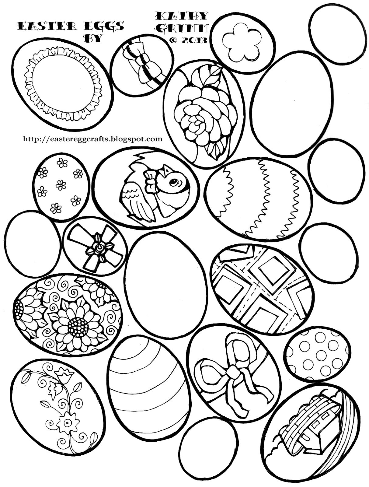 Easter Egg Coloring Pages: vintage eggs | Easter Egg Crafts