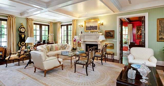 Georgian style homes and interior living room with luxury furniture