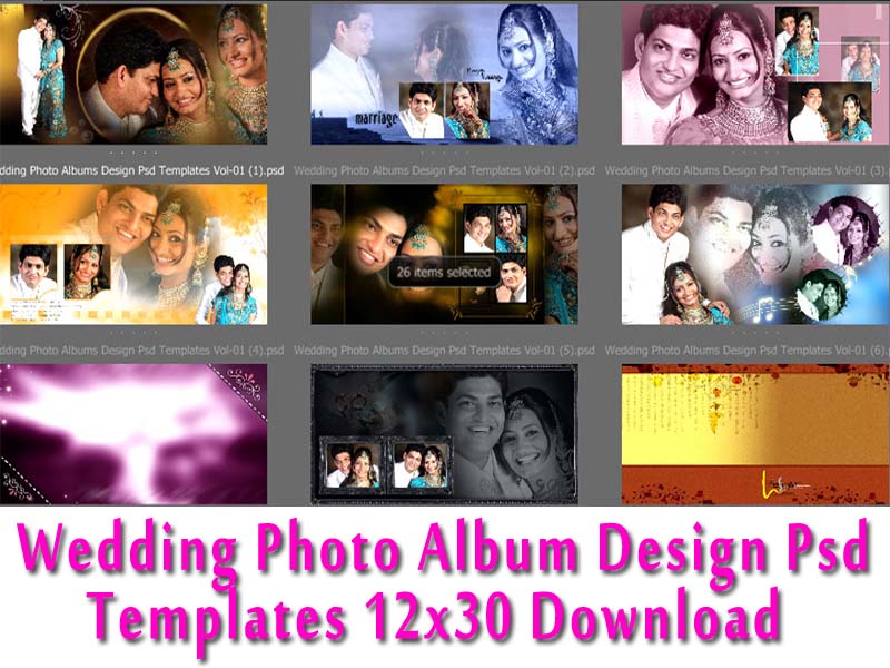 Wedding Photo Album Design Psd Templates 12x30 Download Luckystudio4u