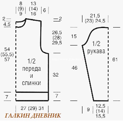 Вязание для мужчин Пуловер спицами с рельефным узором со схемой и описанием Vyazanie dlya mujchin Pulover spicami s relefnim uzorom so shemoi i opisaniem