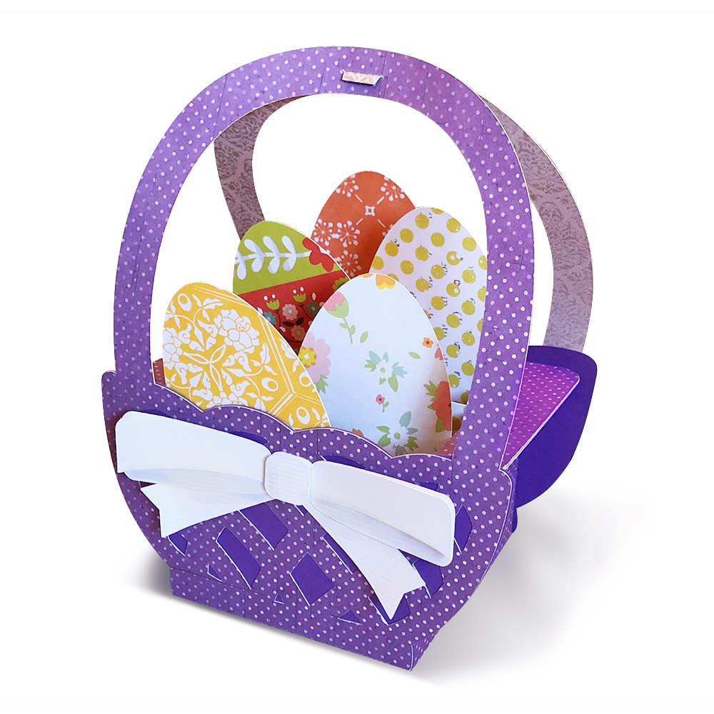 Easter Basket Box Card Scrapbooking by Tanya Batrak