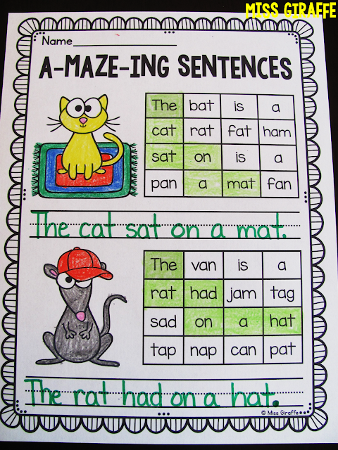 Phonics: Short Vowel Task Boxes - www.