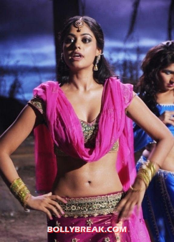 Bindu Madhavi is a feast for the eyes in a pink tradtional outfit that shows a hot navel  -  Bindu madhavi pink outfit hot navel show