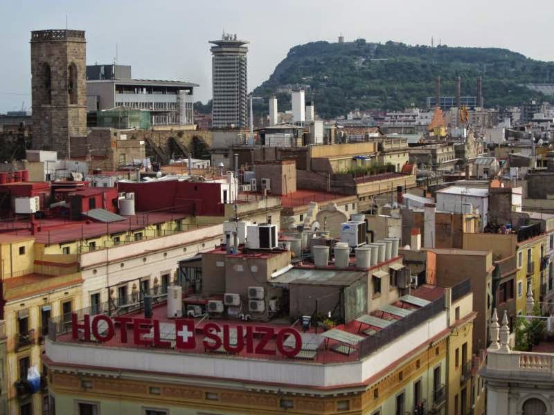 Montjuic from H10 Montcada Hotel in Barcelona