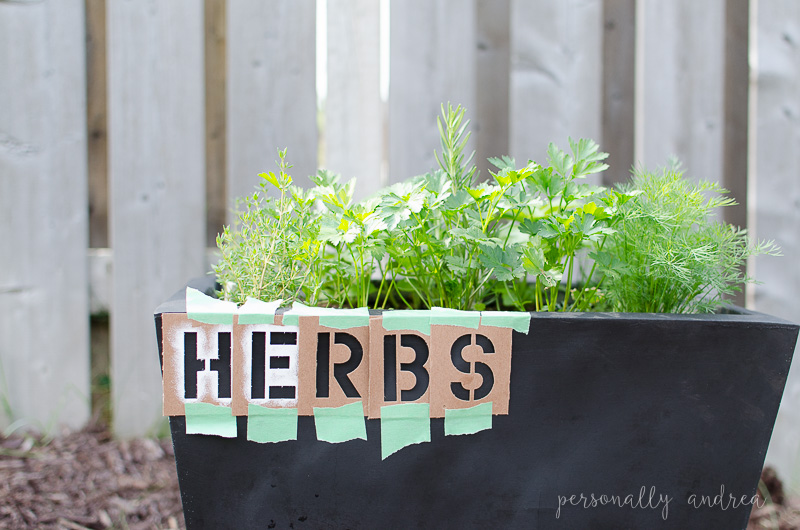 Chalkboard Style Garden Containers