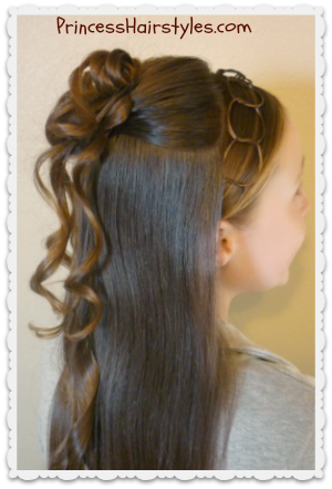 formal updo hairstyle cascading