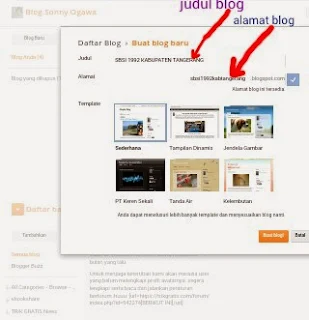 cara membuat Blog di blogspot