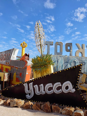 Yucca Neon Sign in the Neon Museum Boneyard