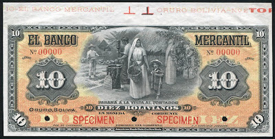 Bolivia 10 Bolivianos note