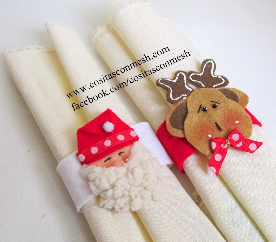  Aros navideños para servilletas de tela
