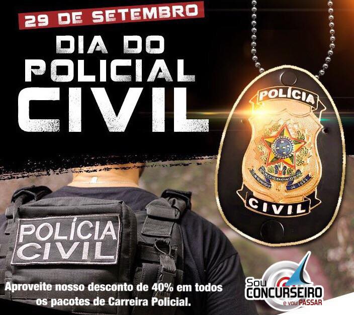 Dia do Policial Civil 40 de Descontos em todos os pacotes de Carreira Policial BLOG Dia do Policial Civil 40 de Descontos em todos os pacotes de Carreira Policial BLOG