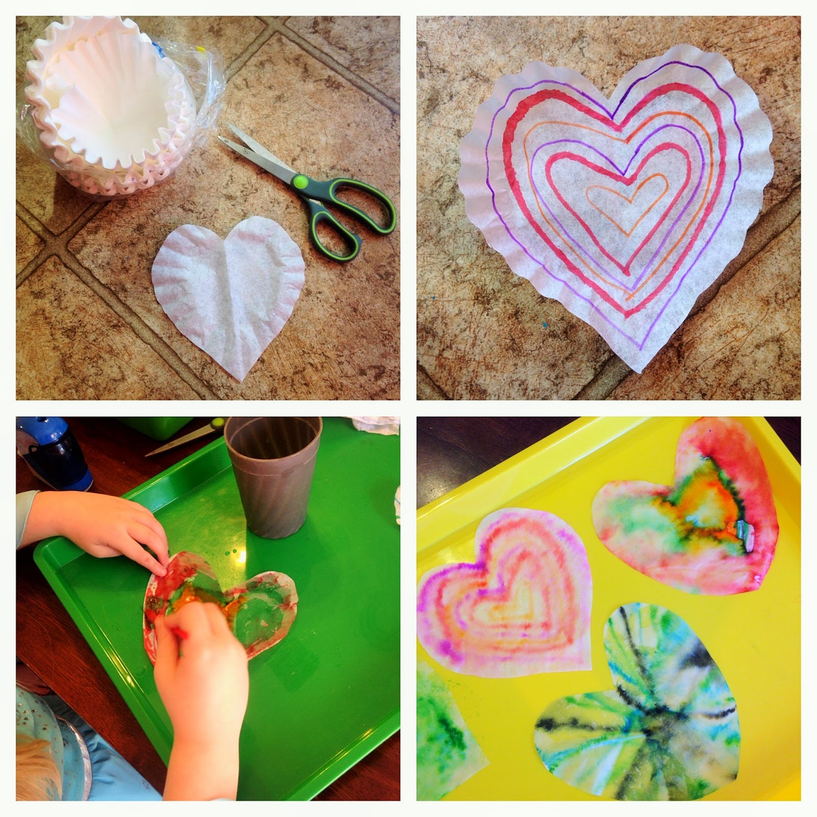 Mrs. Thompson's Treasures : Coffee Filter Stained Glass Heart Craft