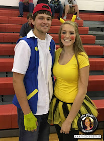 Halloween Pokemon couple costume: Ash and Pikachu