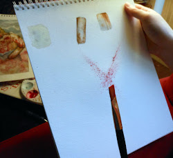 blood paint splatter wet tutorial halloween watercolors rust mold pull really fun very
