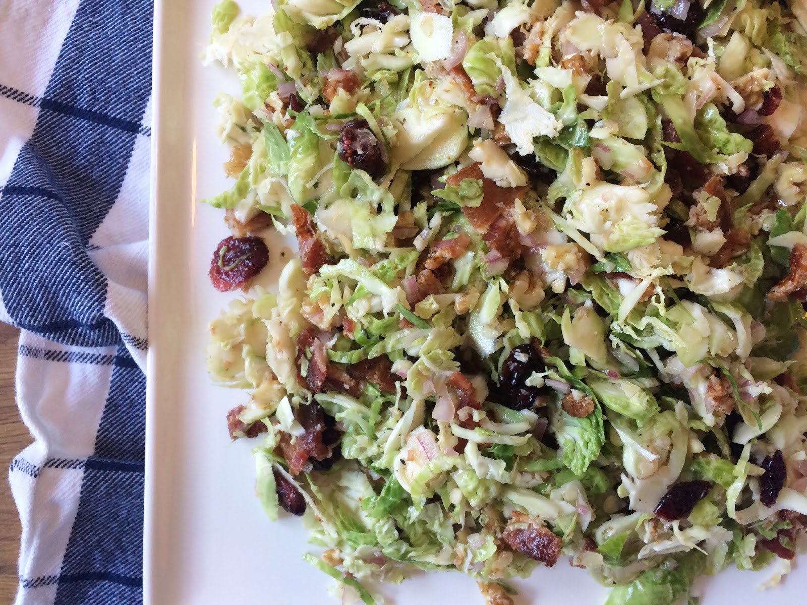 Just A Darling Life Brussel Sprout and Bacon Salad with an Orange