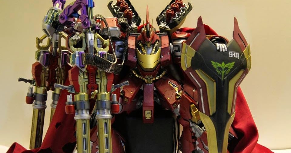 Custom Build MG 1/100 Sazabi ver ka "The King" Gundam Kits
