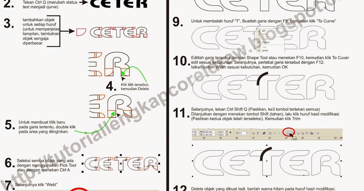 Cara Memodifikasi Huruf Di Coreldraw Tutorial Lengkap Coreldraw