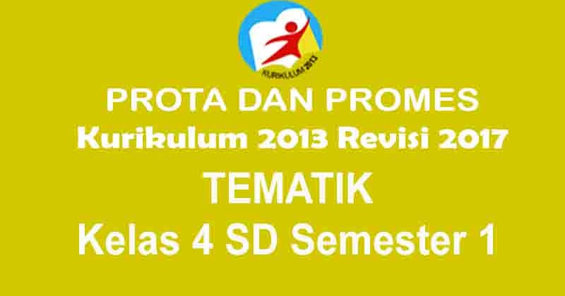 Prota dan Promes Tematik Kelas 4 SD Semester 1 Kurikulum