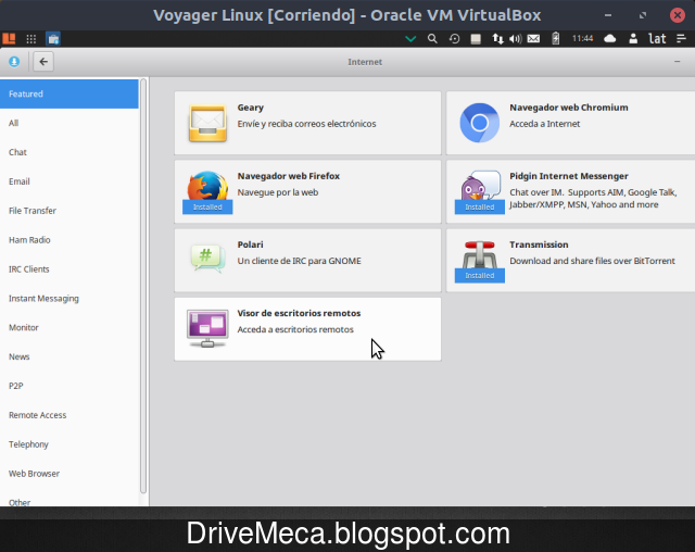 Las categorias muestran listado de software instalado o no Las categorias muestran listado de software instalado o no