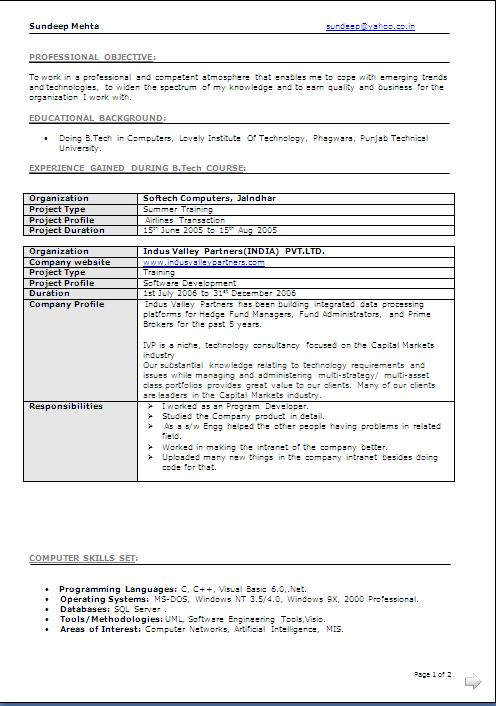 Resume Template Design