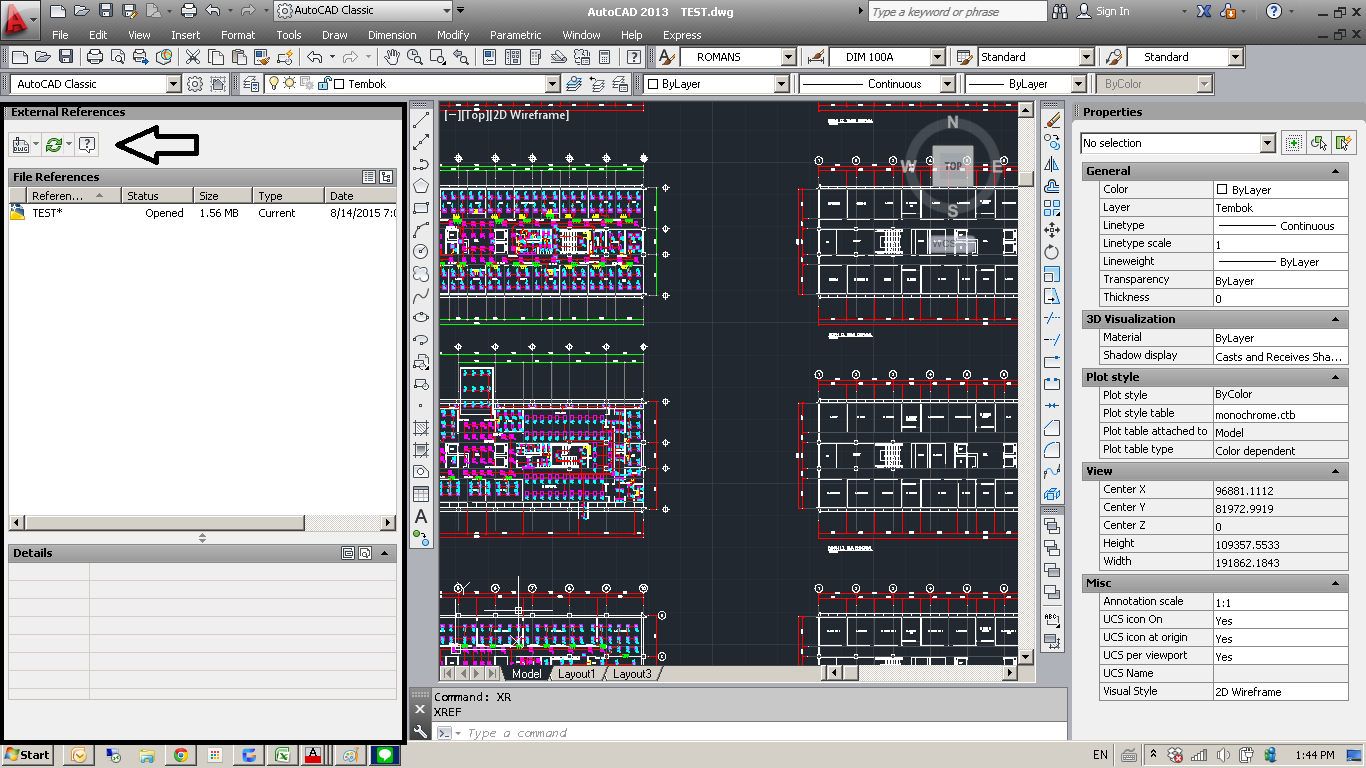 Cara Menggunakan Features Xref Dalam AutoCAD