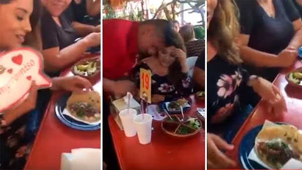 Mujer se avergüenza porque su novio fue poco romántico al entregarle anillo de matrimonio en un taco de barbacoa Mujer se avergüenza porque su novio fue poco romántico al entregarle anillo de matrimonio en un taco de barbacoa