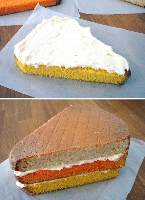 butter hearts sugar Candy Corn Cake