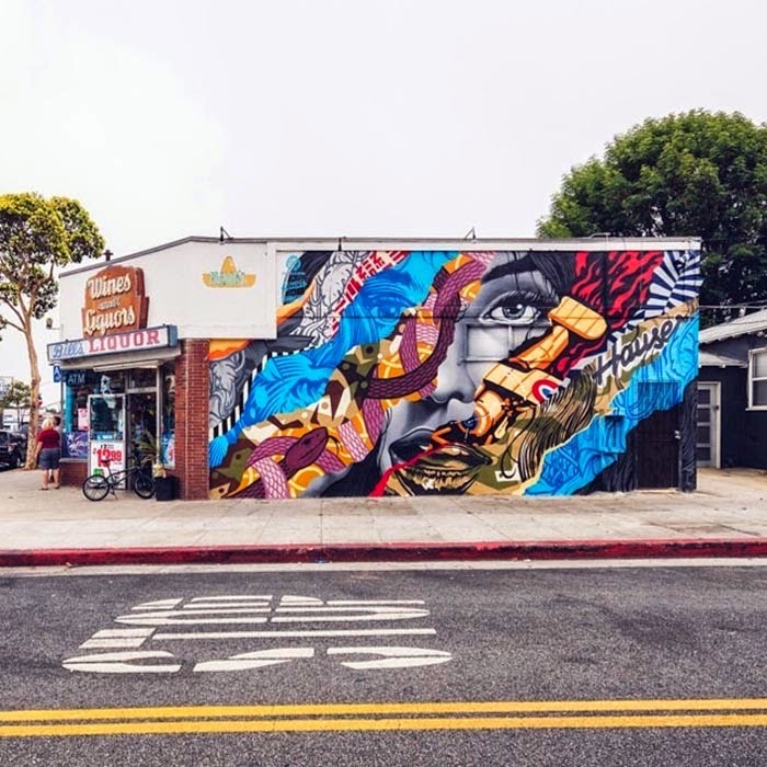 After a project with Versace and POW! WOW! Hawaii in Honolulu, Tristan Eaton is back in the Los Angeles area to collaborate on this new piece with Richard Henderson.