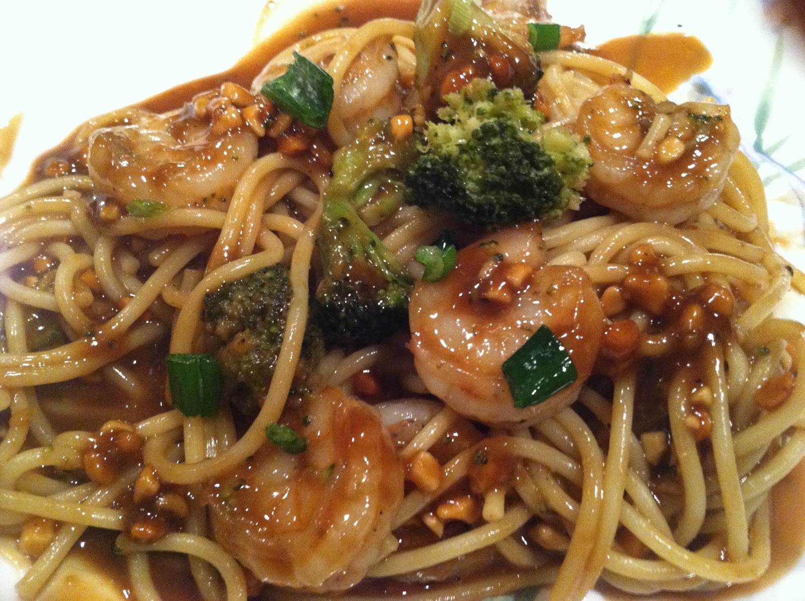 My Frugal Family Thai Shrimp Peanut Noodles