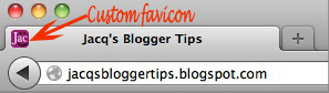 Screenshot to show an example of custom favicon at browser's tab