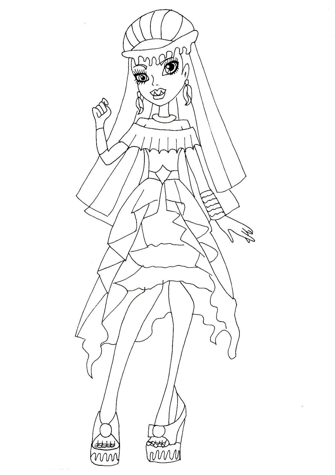 Free Printable Monster High Coloring Pages: Abbey Bominable 13 Wishes ...