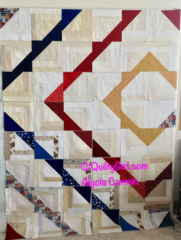 Alycia Quilts Quiltygirl Log Cabin Triangle Design Wall