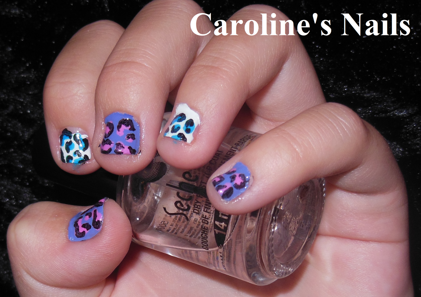 Caroline's Nails Alternating Cheetah Print Nail Art!