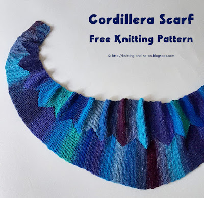 Cordillera Scarf - Free Knitting Pattern by Knitting and so on