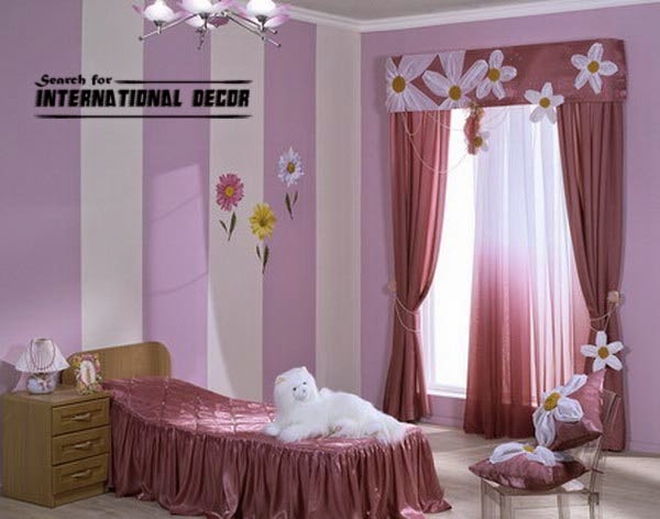 contemporary girls curtains, girls bedroom curtains