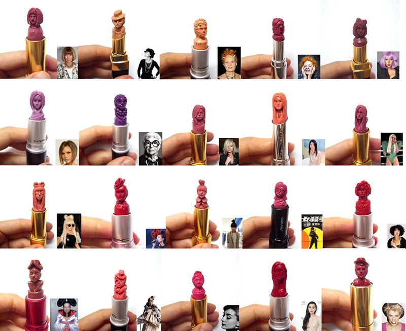 lipstick sculptures by may sum